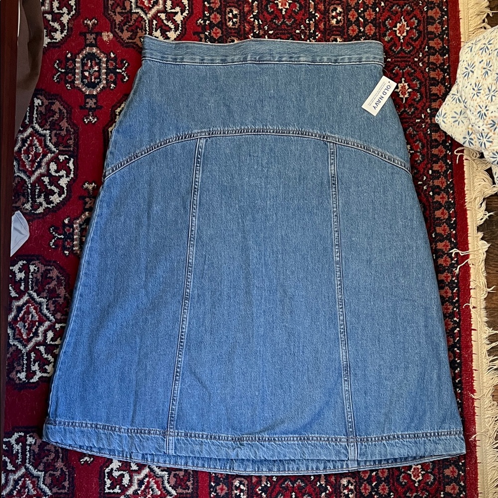 Old Navy Denim Women's A-line Midi Skirt